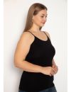 Siyah Inci Φανελακι Γυναικειο Plus Size Με ΤιρανταSI678