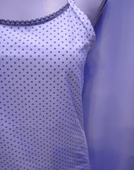 SEXEN Γυναικείο μπλουζάκι με τιράντα Λευκό /Πουά 4075 - Sovrakofanela.gr
