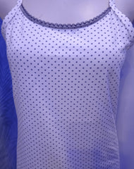 SEXEN Γυναικείο μπλουζάκι με τιράντα Λευκό /Πουά 4075 - Sovrakofanela.gr