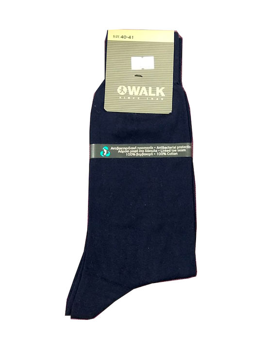 Walk Ανδρικές Μονόχρωμες Κάλτσες Μπλε W100-75